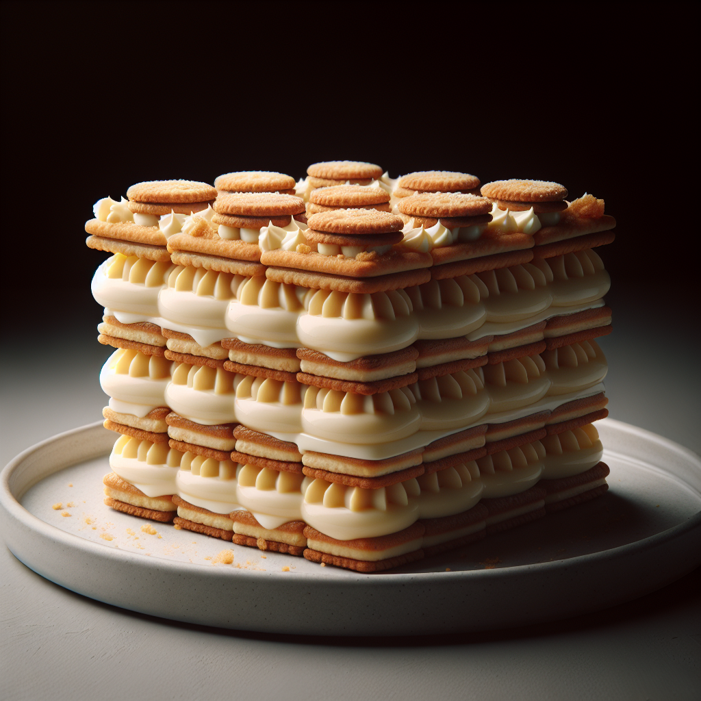 Przepis na budyniowiec na herbatnikach – pyszny deser do kawy i herbaty